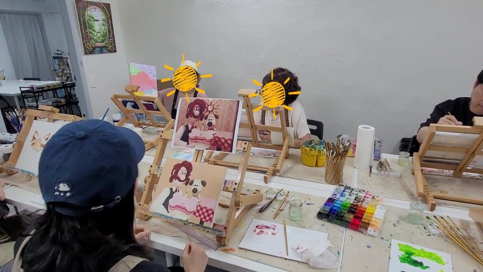 아크릴화, 유화 모임 앨범 사진