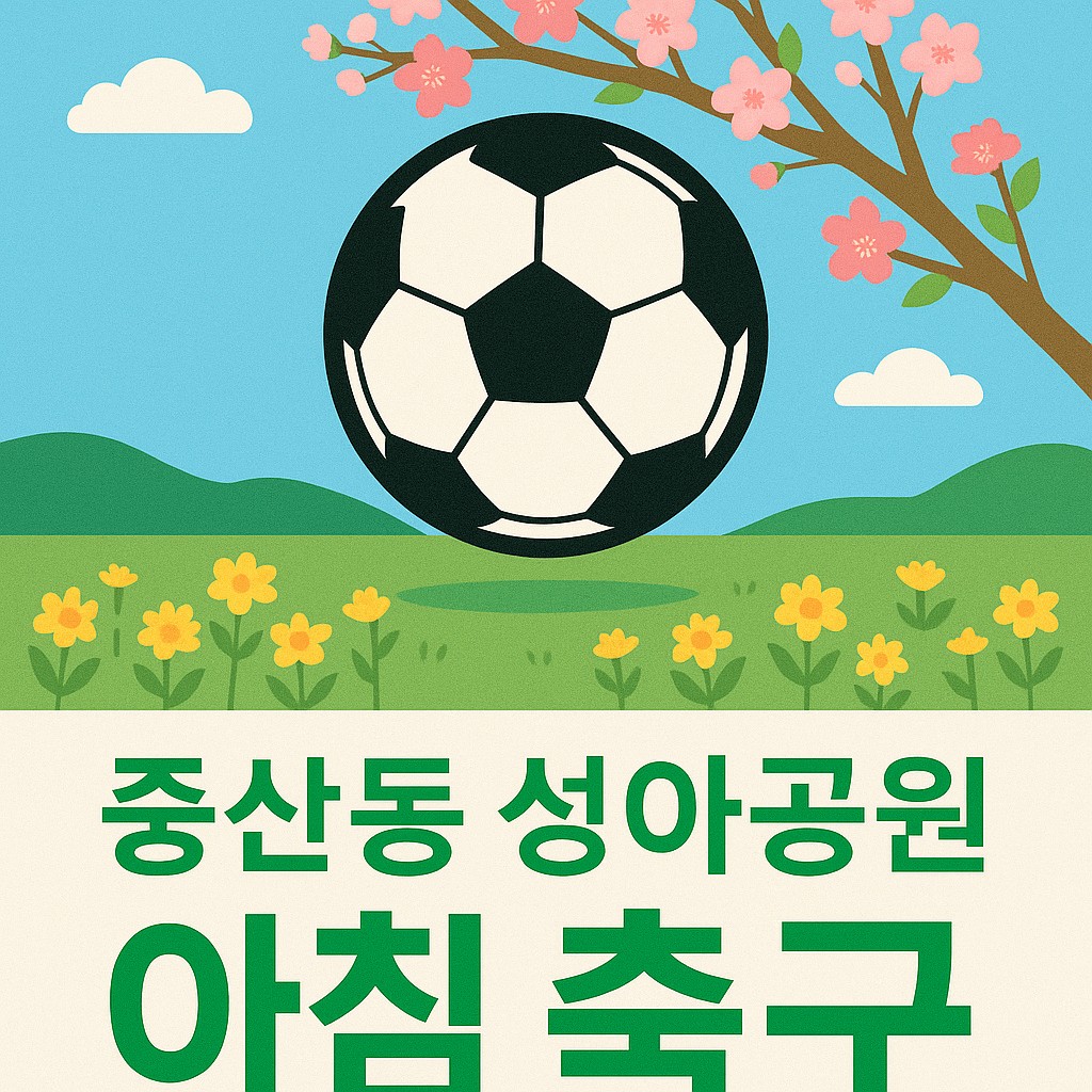 ⚽ 성아공원 아침 조기 축구 
정규멤버 자리가 몇자리 안남았습니다.
많이들 참석하시고 가입하세요

이번주도 많이 참석하세��요 
6,7월 리그에서 패한 스카이팀의 8,9월 복수 리그가 시작됩니다

함께해요! 초보도 고수도 지나가던 게스트도 환영 ^^
🕕 매주 공휴일 토·일 6AM~10AM

📍 성아공원 잔디구장 



✔ 실력보다 참여가 중요해요

✔ 유니폼 O / 편한 복장도 O

✔ 다 함께 웃으며 땀 흘려요



이번주도

(토 ) 06:00~10:00

(일 ) 06:00~10:00



처음이라면 구경만도 좋아요 :)