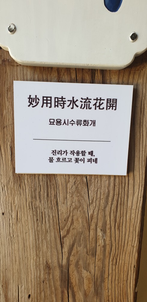 진리가 작용할 때,
물 흐르고 꽃이 피네