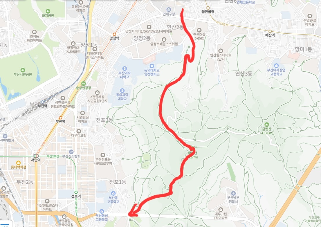 황령산 야간산행