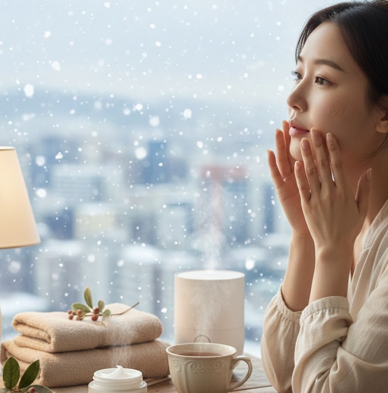 [1분꿀팁] ❄️ 추위에 얼굴이 따갑고 딱딱해졌다면? '복구' 루틴