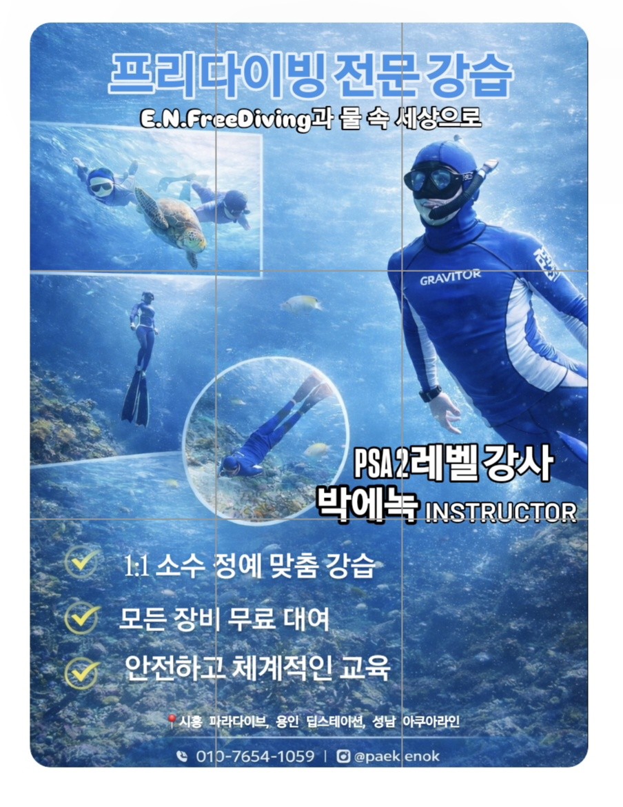 PSA 프리다이빙 수강생 모집
