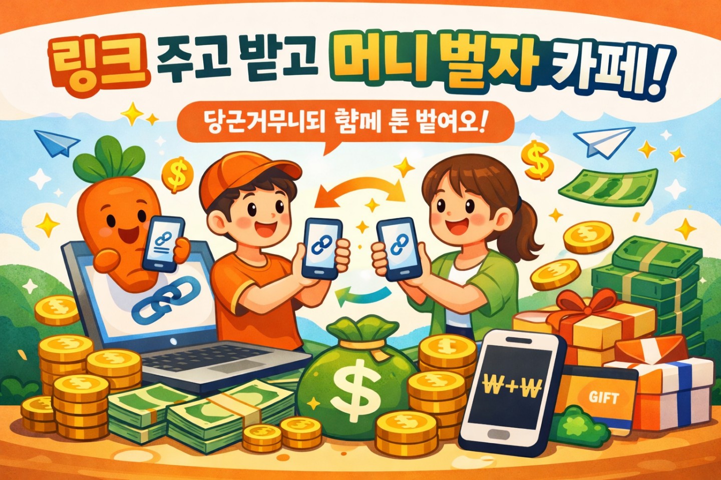 세뱃돈 받자