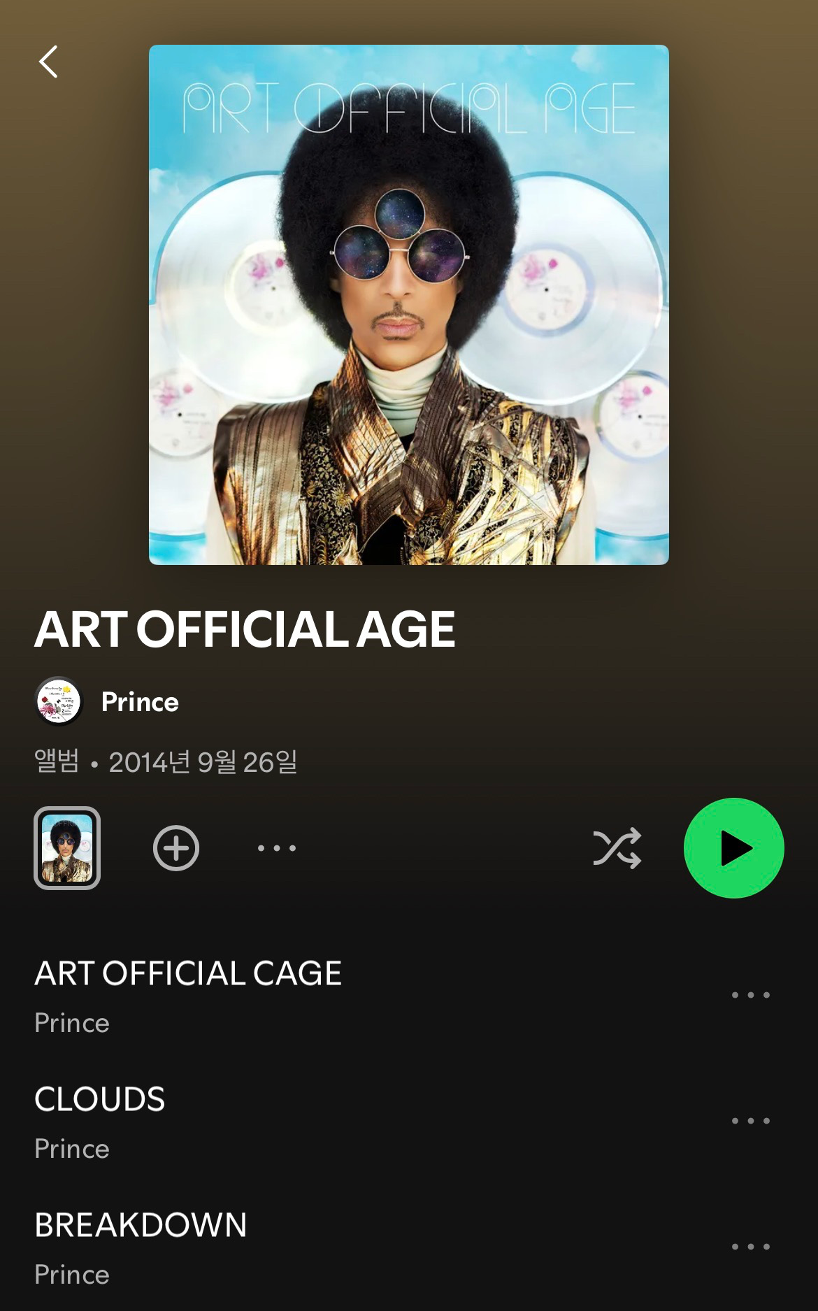 프린스 - 아트 오피셜 에이지 (앨범)