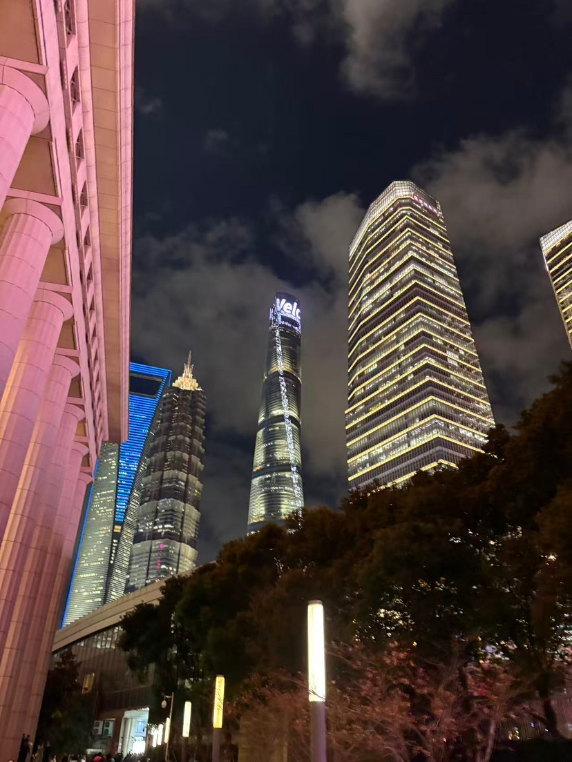 상하이 푸동의 하려한 빌딩 숲