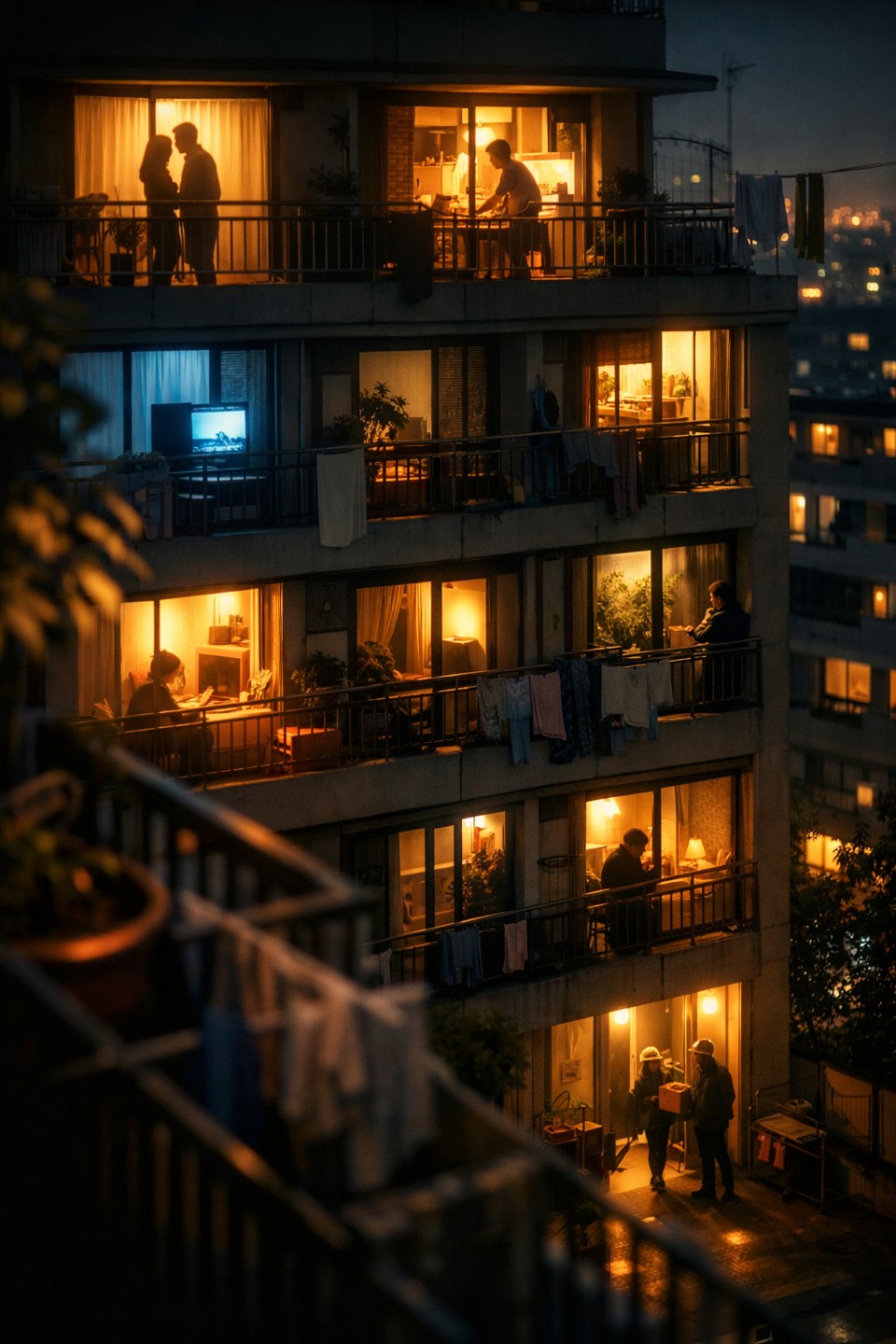 아파트에 살다 보면 참 묘한 순간이 있어.