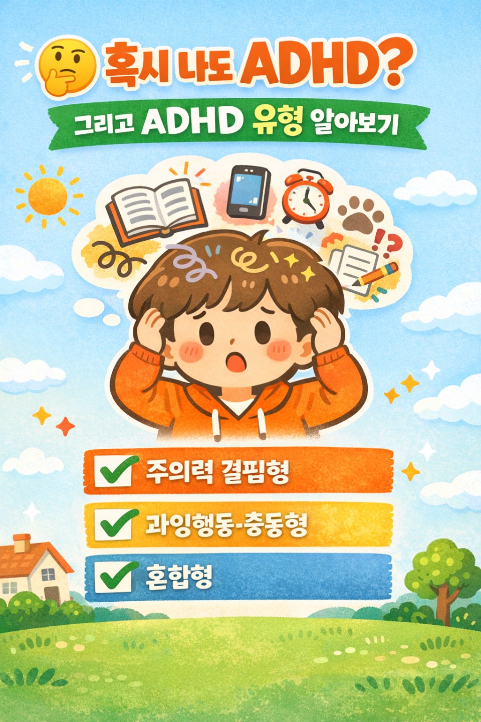 🤔 혹시 나도 ADHD? 그리고 ADHD유형 알아보기