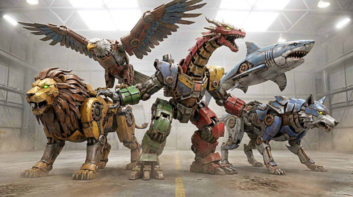 Ai로 만든 합체 로봇 #2