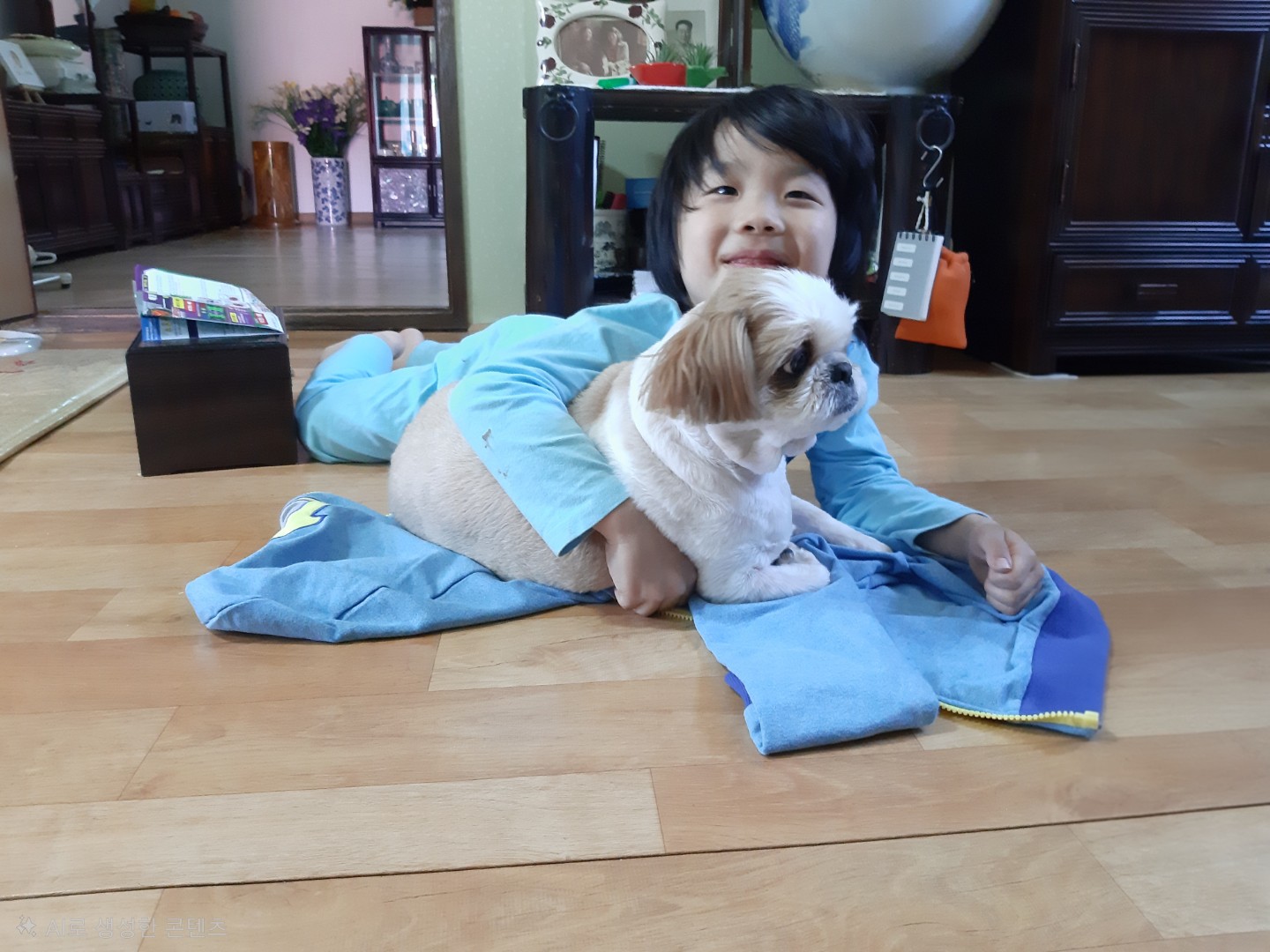 벗어 논 옷 찜하기 1등