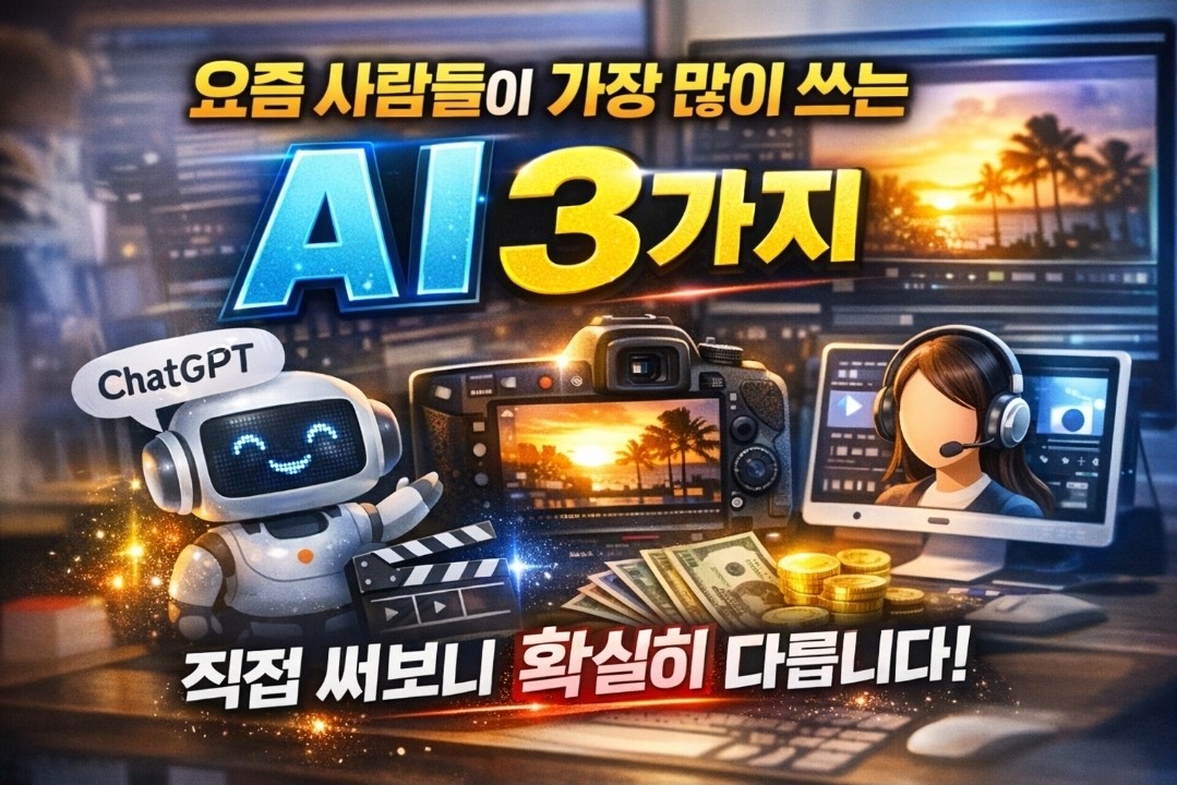 요즘 사람들이 가장 많이 쓰는 AI 3가지, 직접 써보니 확실히 달랐습니다
