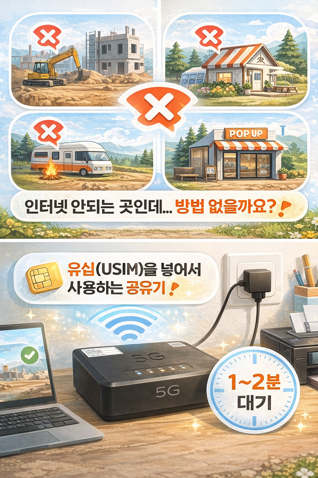 LTE라우터란 무엇일까? 인터넷 안되는 곳 해결 방법 (실제 사용 기준 정리)