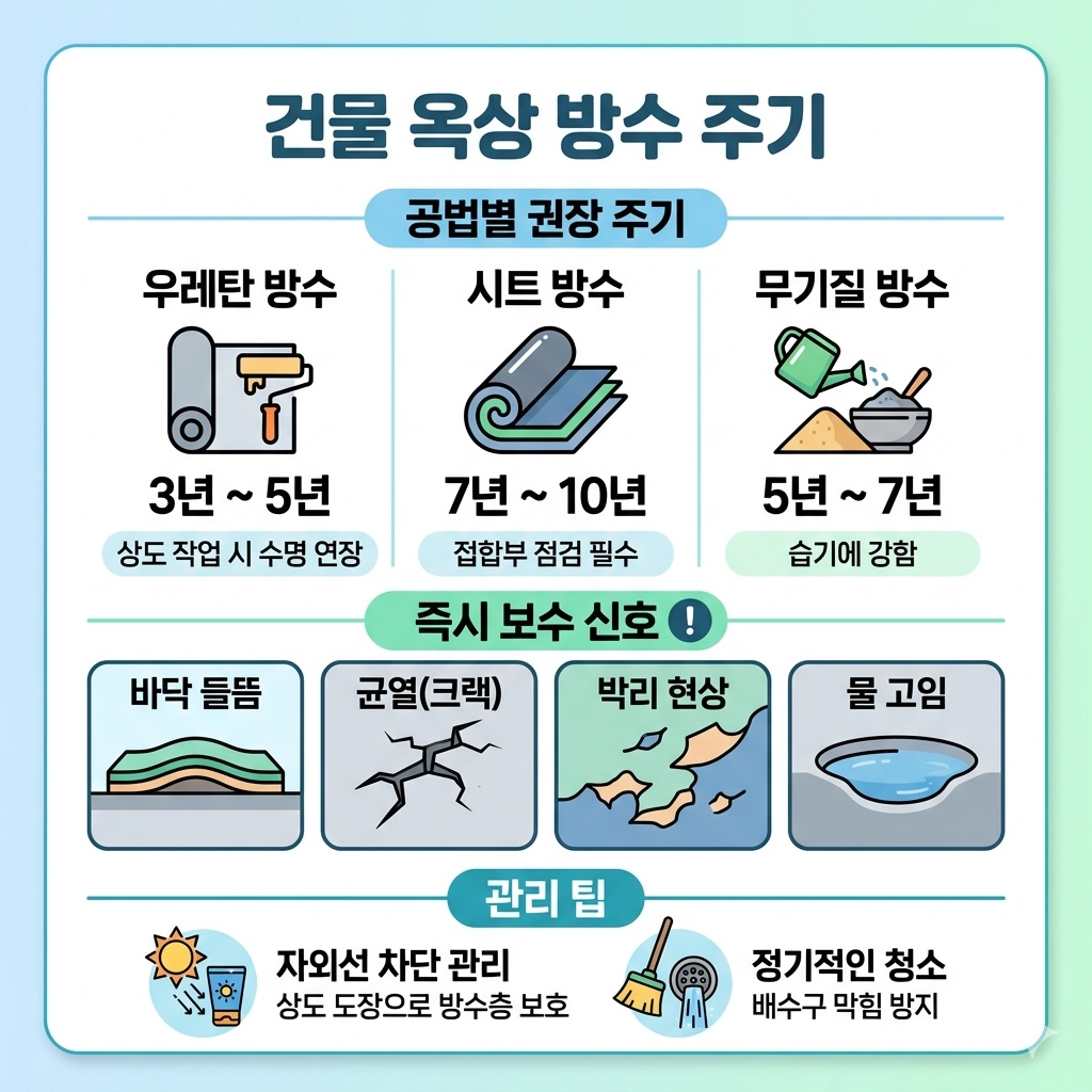 건물 옥상 방수 주기