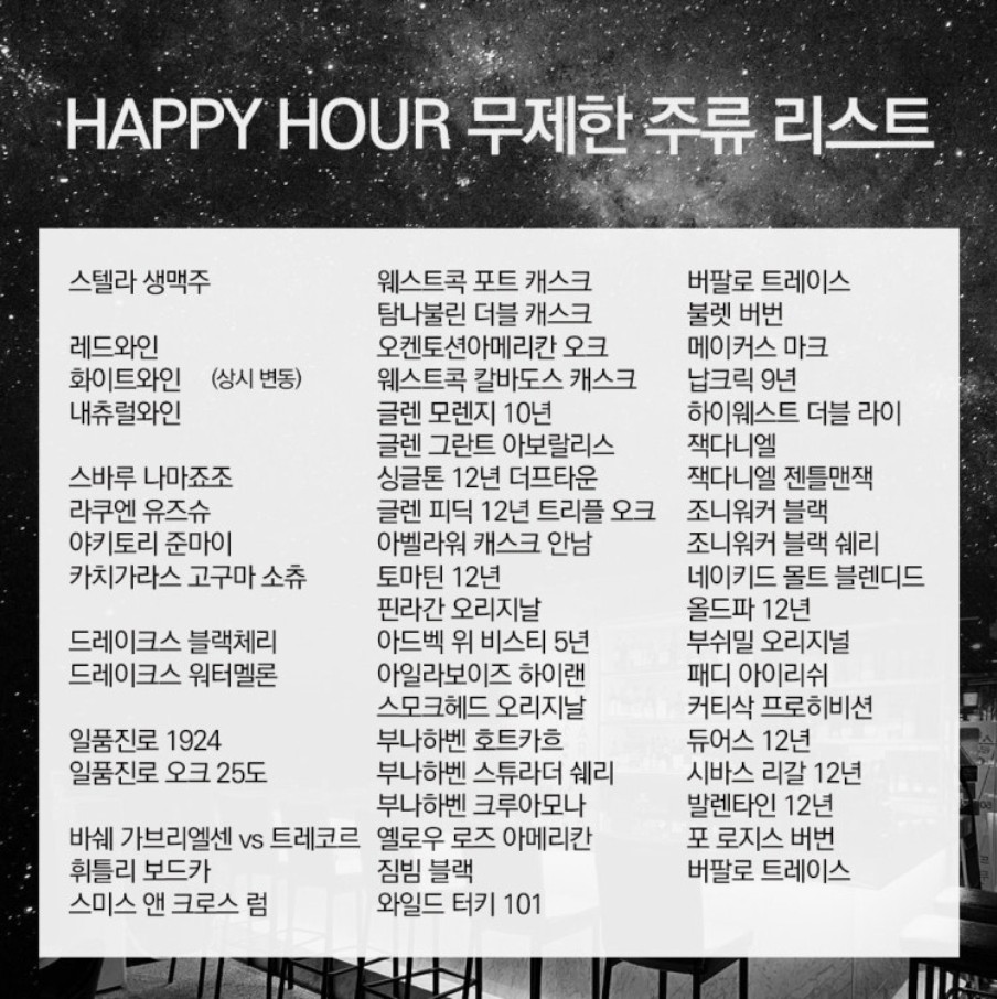 홍대에 이런 곳이? 무제한 칵테일 바, 위스키 바