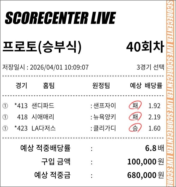 오늘도 적중~ ❤️