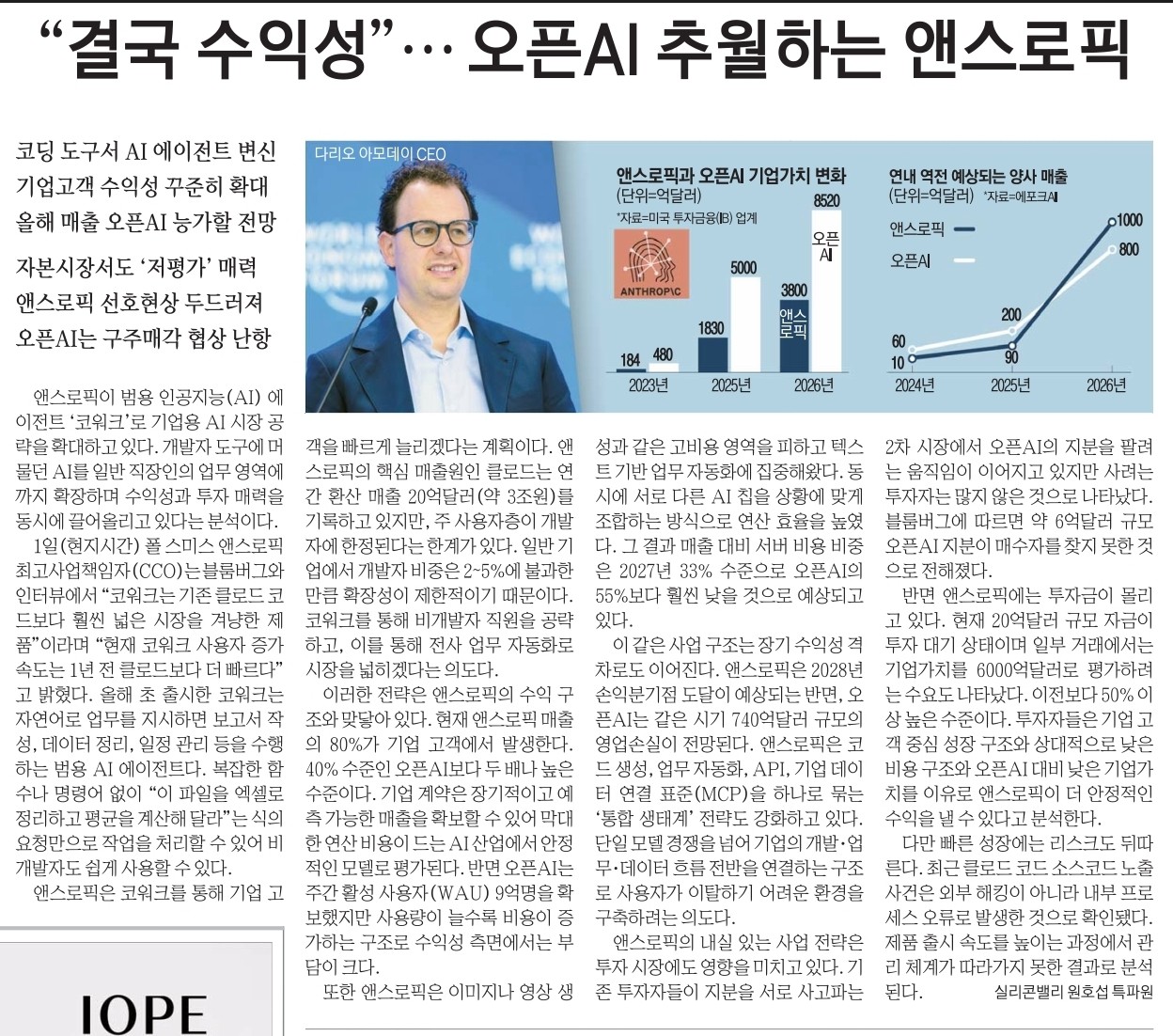 오픈AI는 판다는데, 엔스로픽은 산다…투자자들의 선택