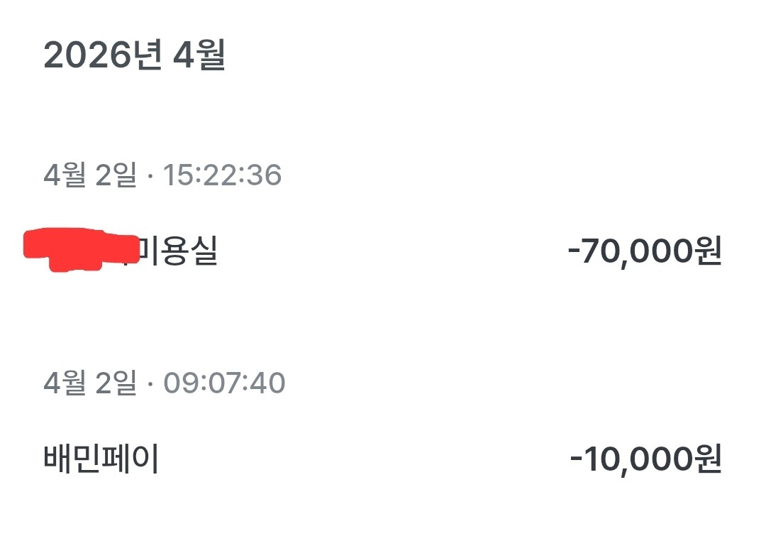4월2일 오늘의 소비 기록 ✍️