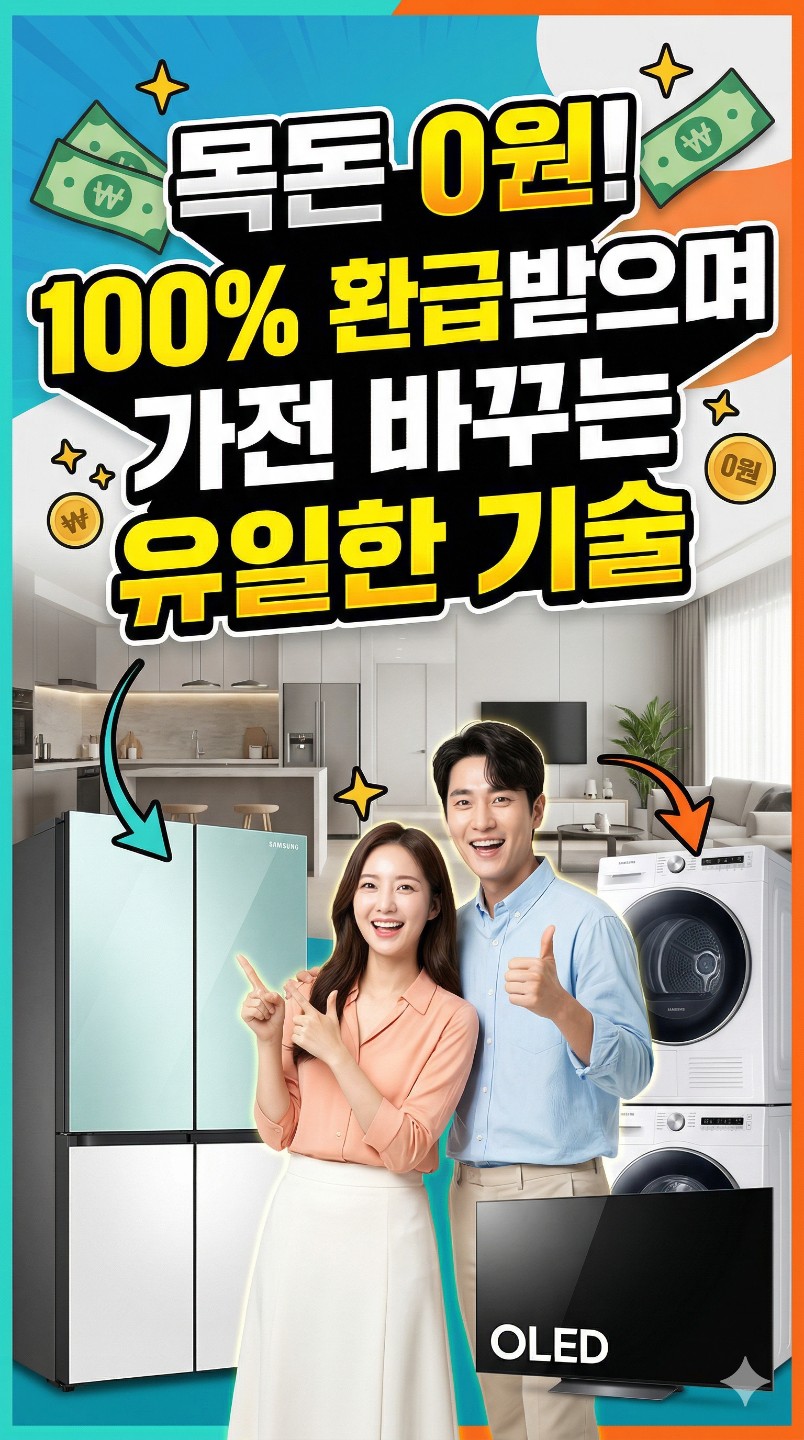 삼성 비스포크 0원? 100% 환급 혜택!