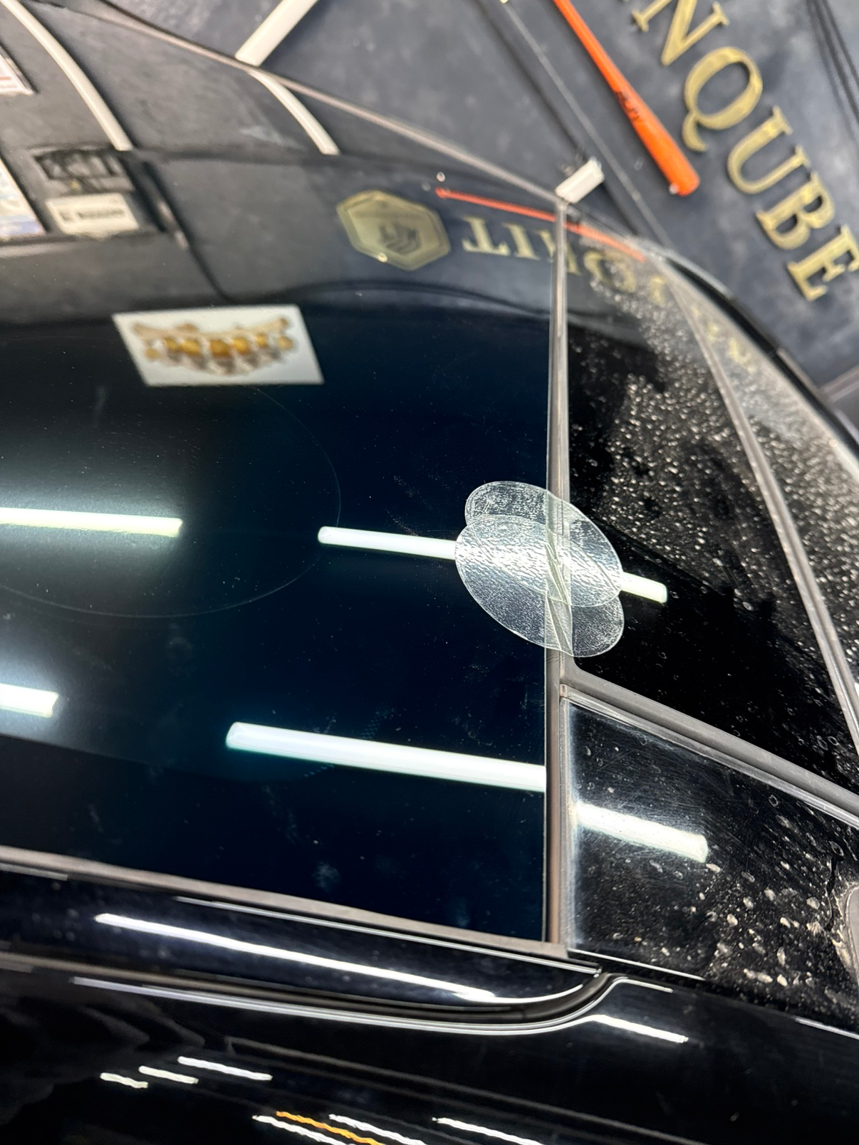 싼타페 dm 앞유리창 교체,썬팅 시공!