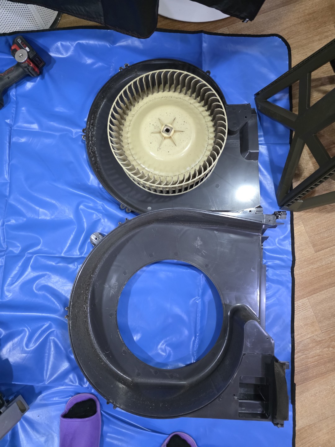 20년 넘은 스탠드에어컨 청소 요양원 작업 현장