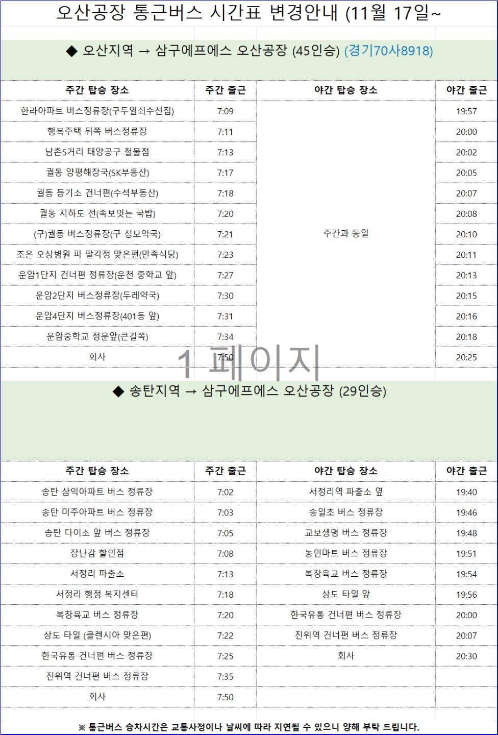 오산IC부근) 원하는요일근무/익일지급/주급지급