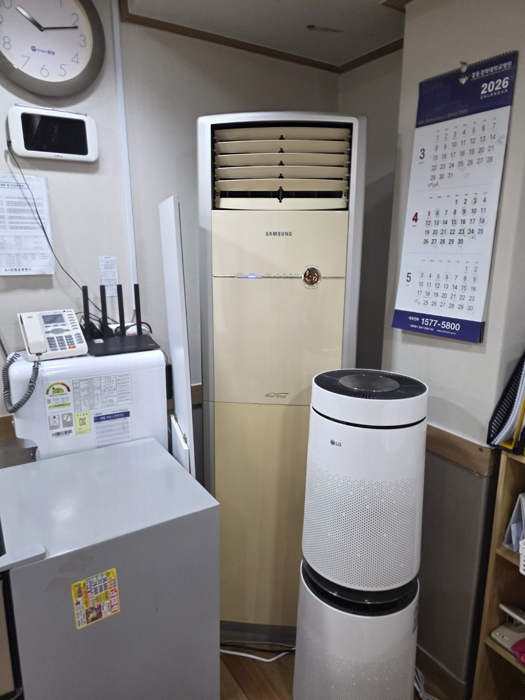 20년 넘은 스탠드에어컨 청소 요양원 작업 현장