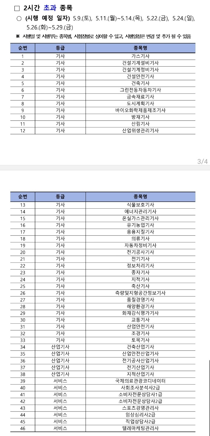 26년 2회 기사 필기시험 일정 공지입니댜