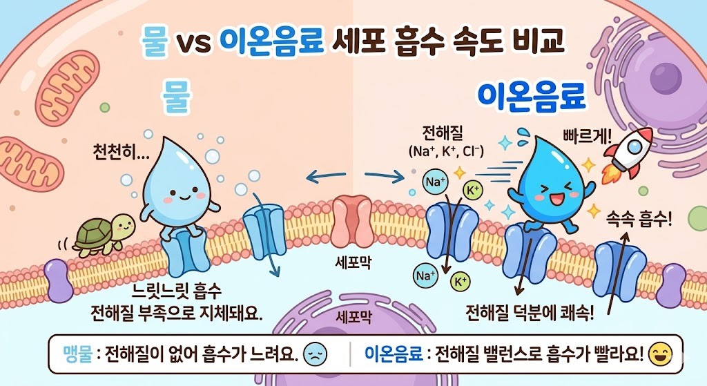 물과 포카리스웨이트의 차이점