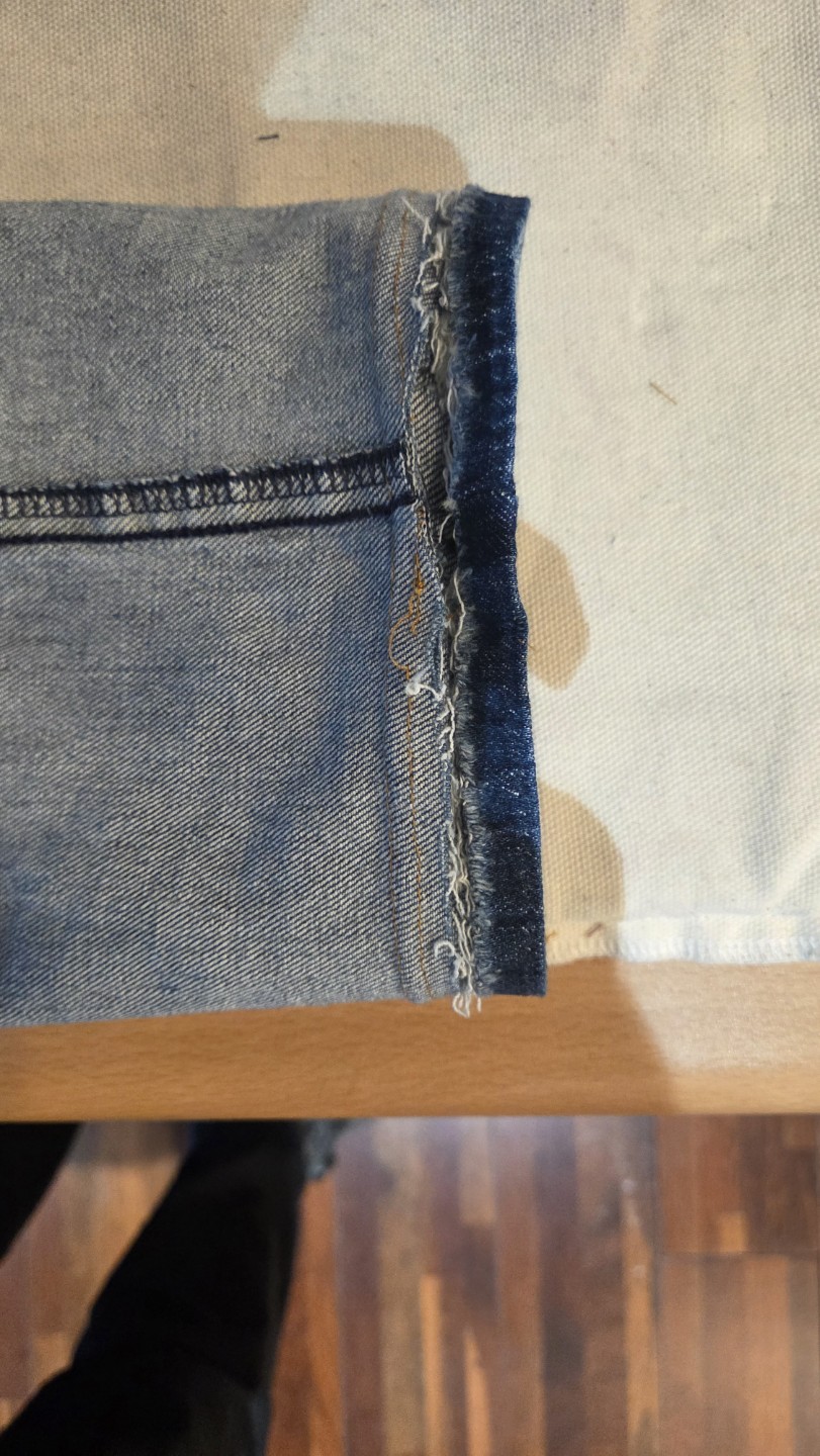 청바지 밑단 살리기