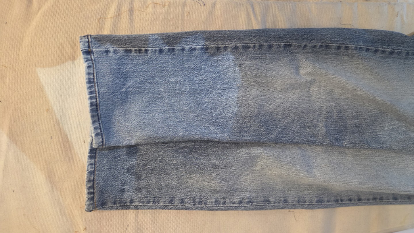 청바지 밑단 살리기