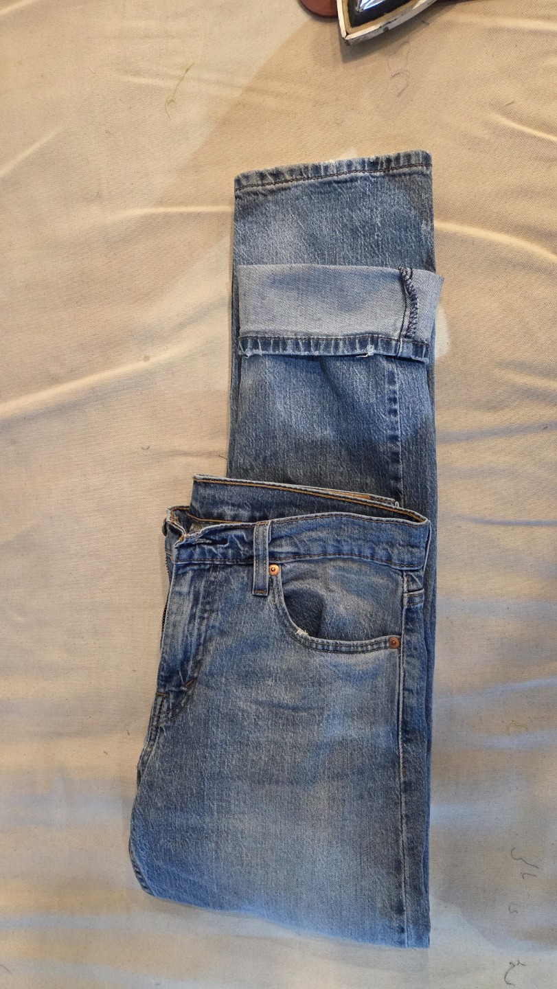 청바지 밑단 살리기