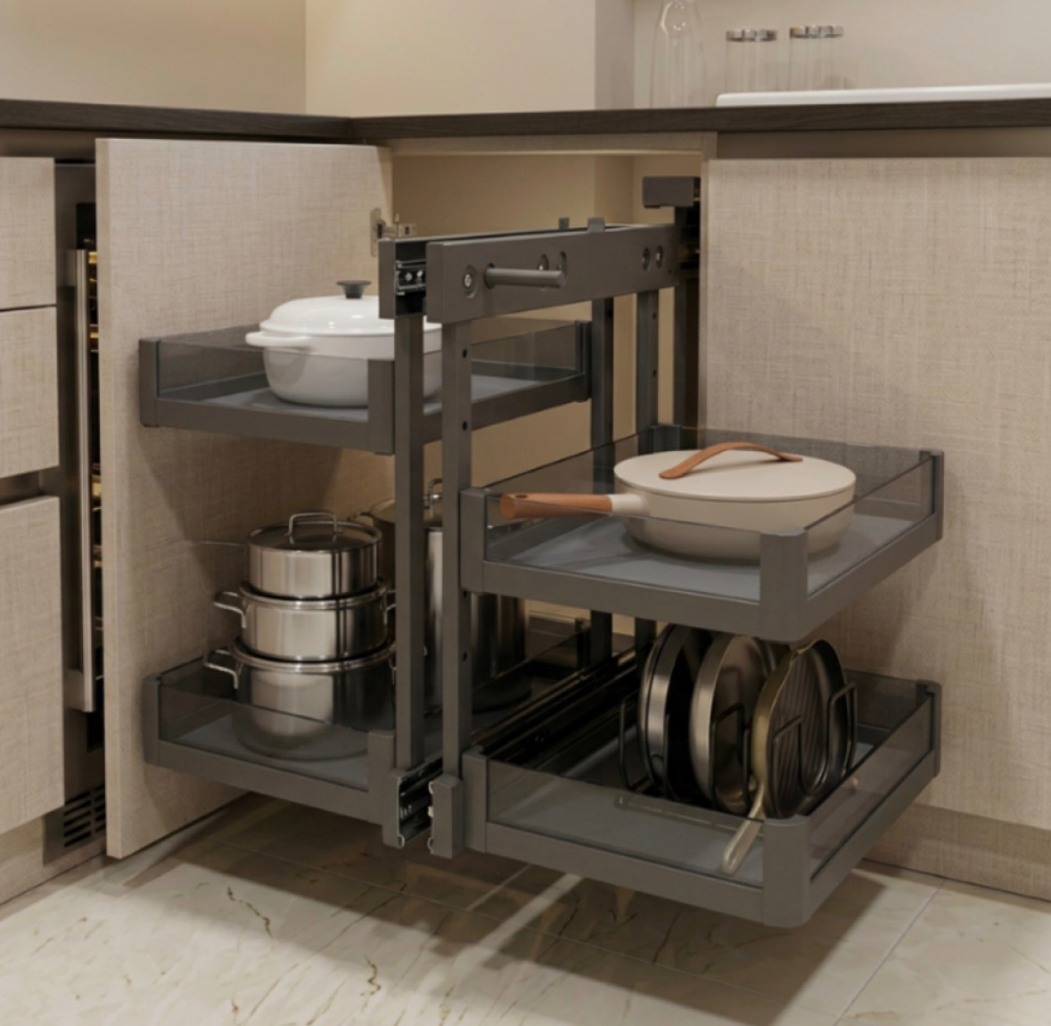 인생템 발견! 💖싱크대 구석 '블랙홀' 탈출! 하부장 슬라이딩 선반 찐 후기 🥕