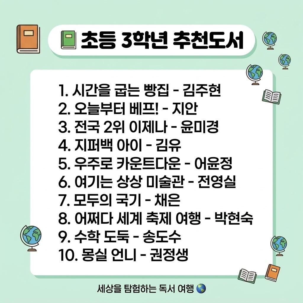 초등학교 1학년부터 6학년 추천도서 올려드려요!