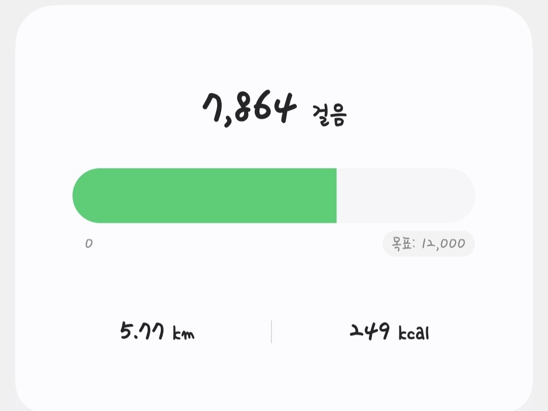 오늘의 걸음 체크