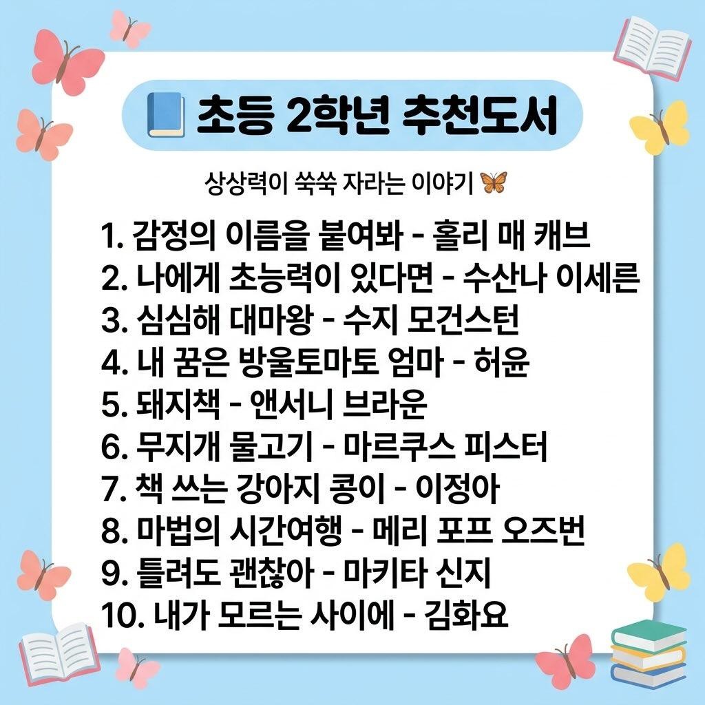 초등학교 1학년부터 6학년 추천도서 올려드려요!