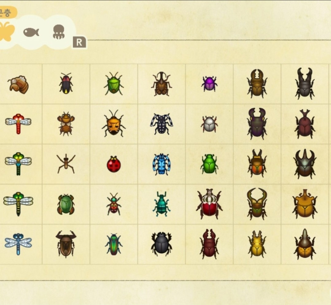 🌈 곤충,물고기, 해산물 도감