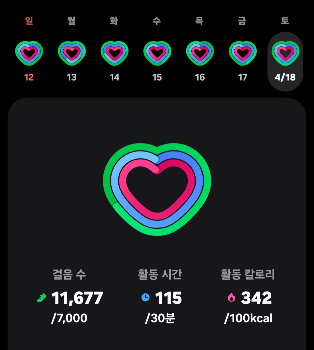 4월 18일 (토) 유산소