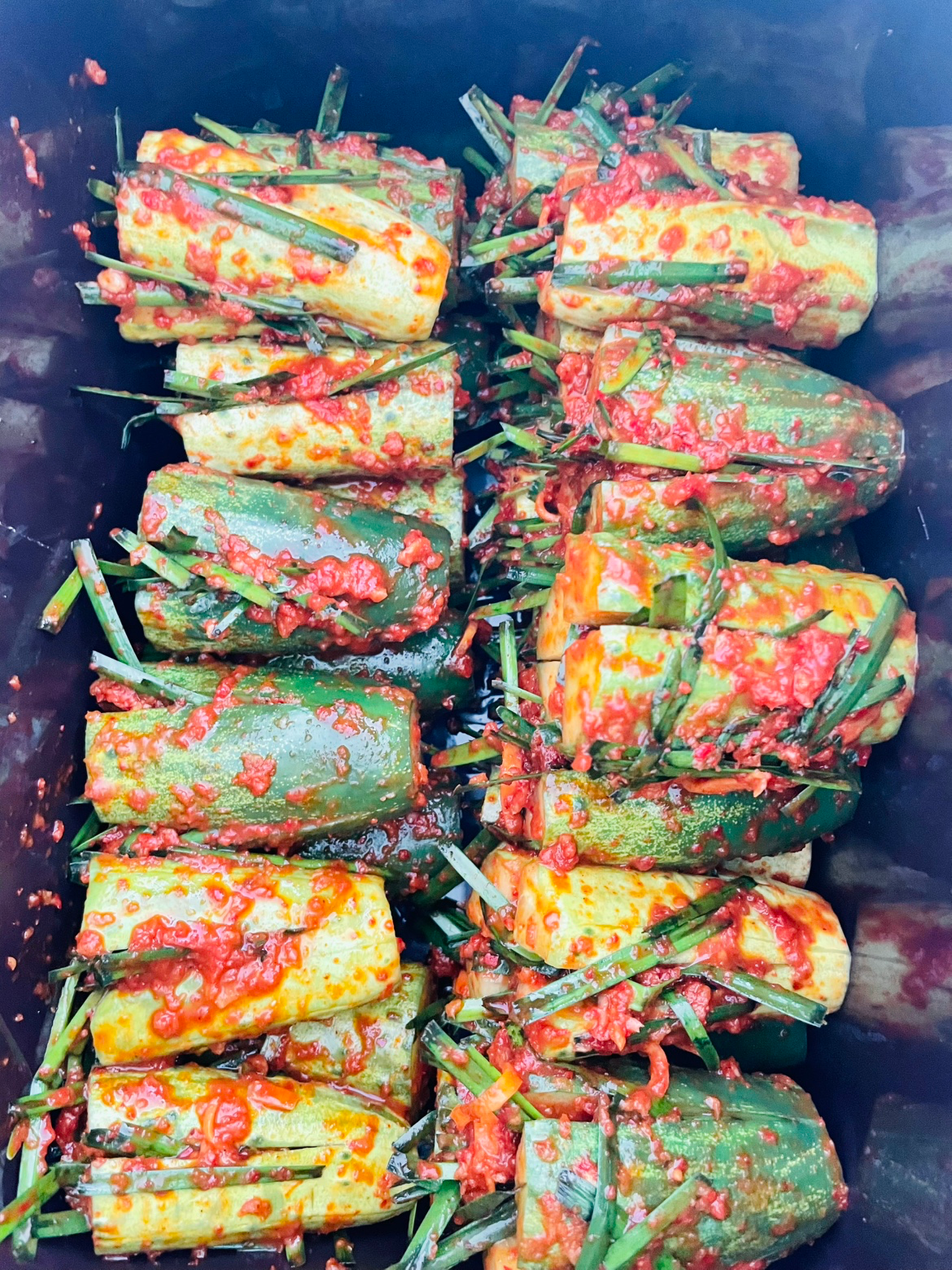 I made cucumber kimchi today🥒