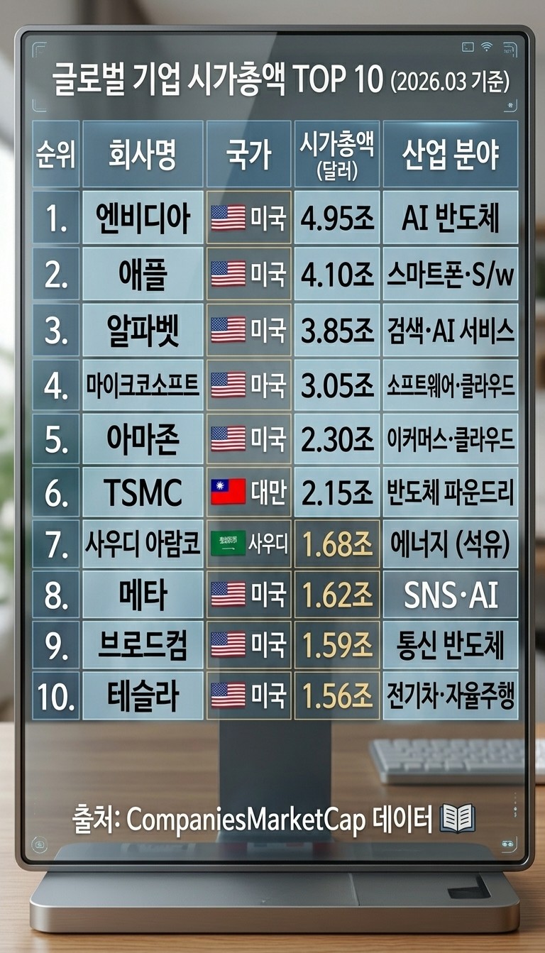 글로벌 시가총액 Top10
