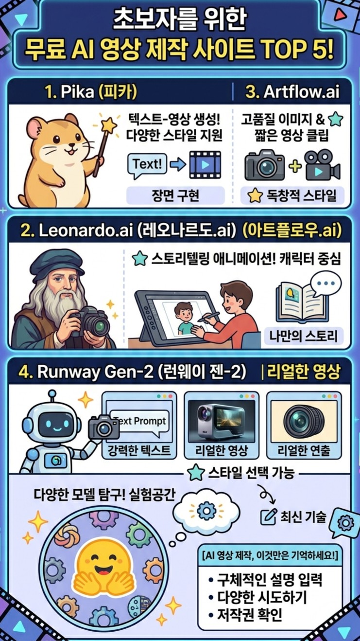 Ai무료 영상 제작 사이트 추천