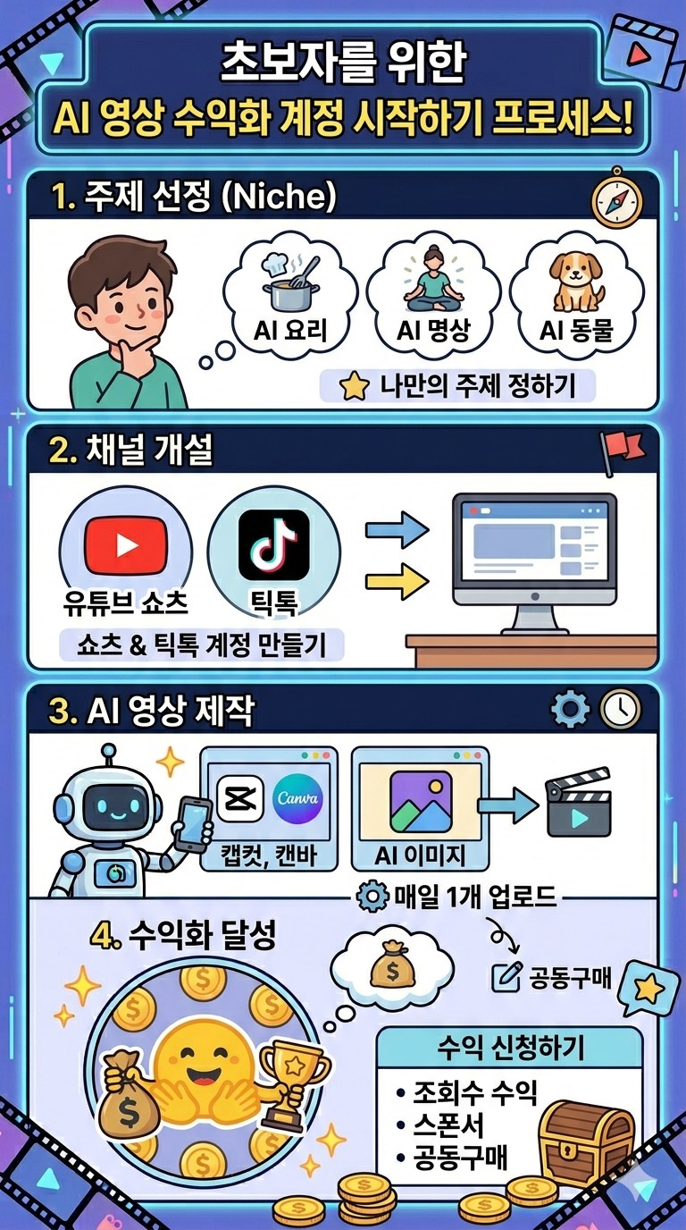 [왕초보 필독] AI 영상 수익화 계정 시작 가이드