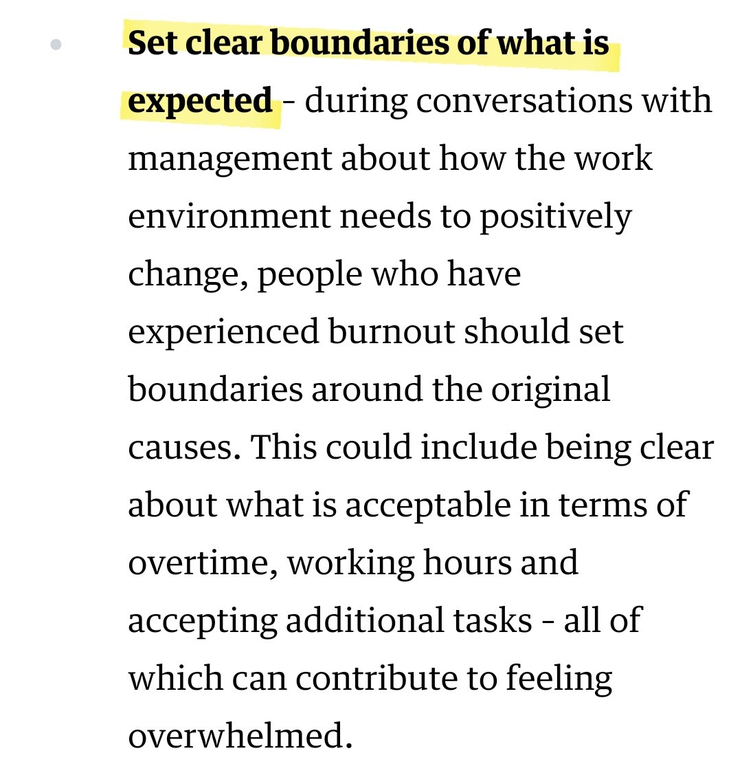 영어 기사 표현: set boundaries