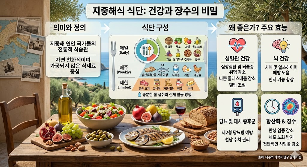 지중해식 식단(건강과 장수의 비밀)