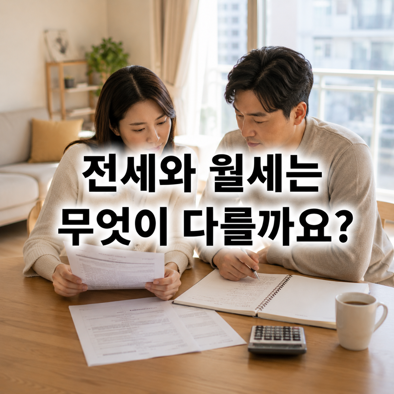 전세와 월세는 무엇이 다를까요?