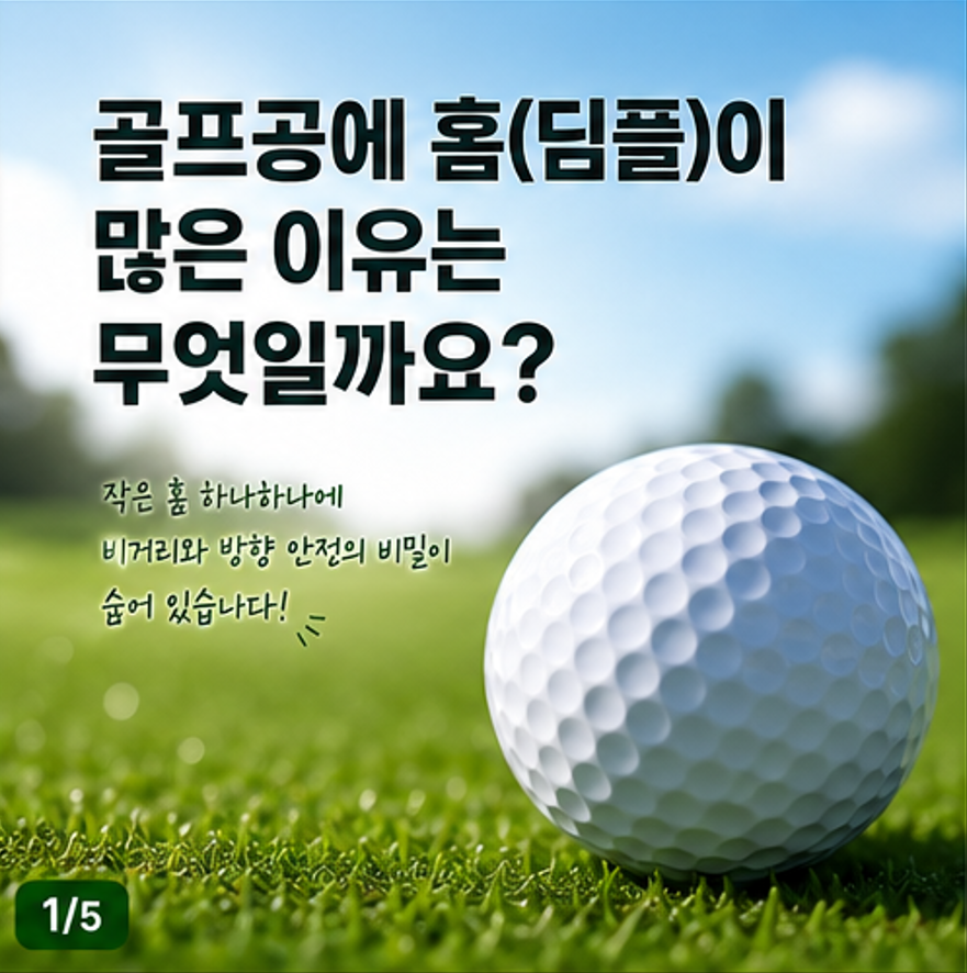 골프공에 홈(딤플)이 많은 이유는 무엇일까요?