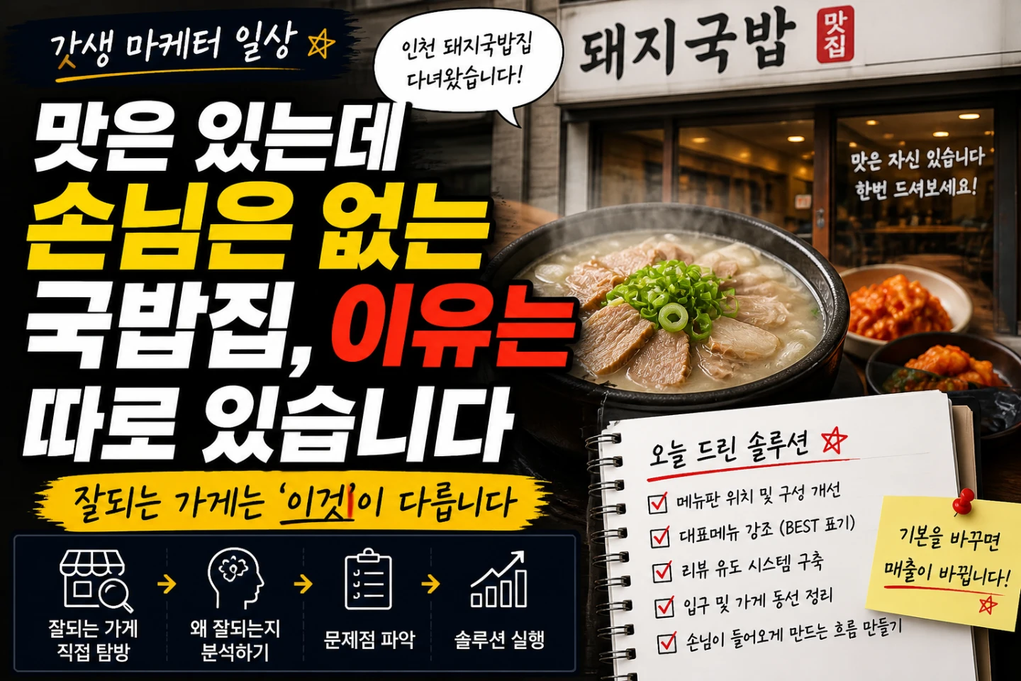 맛은 있는데 손님 없는 국밥집 무료컨설팅 후기