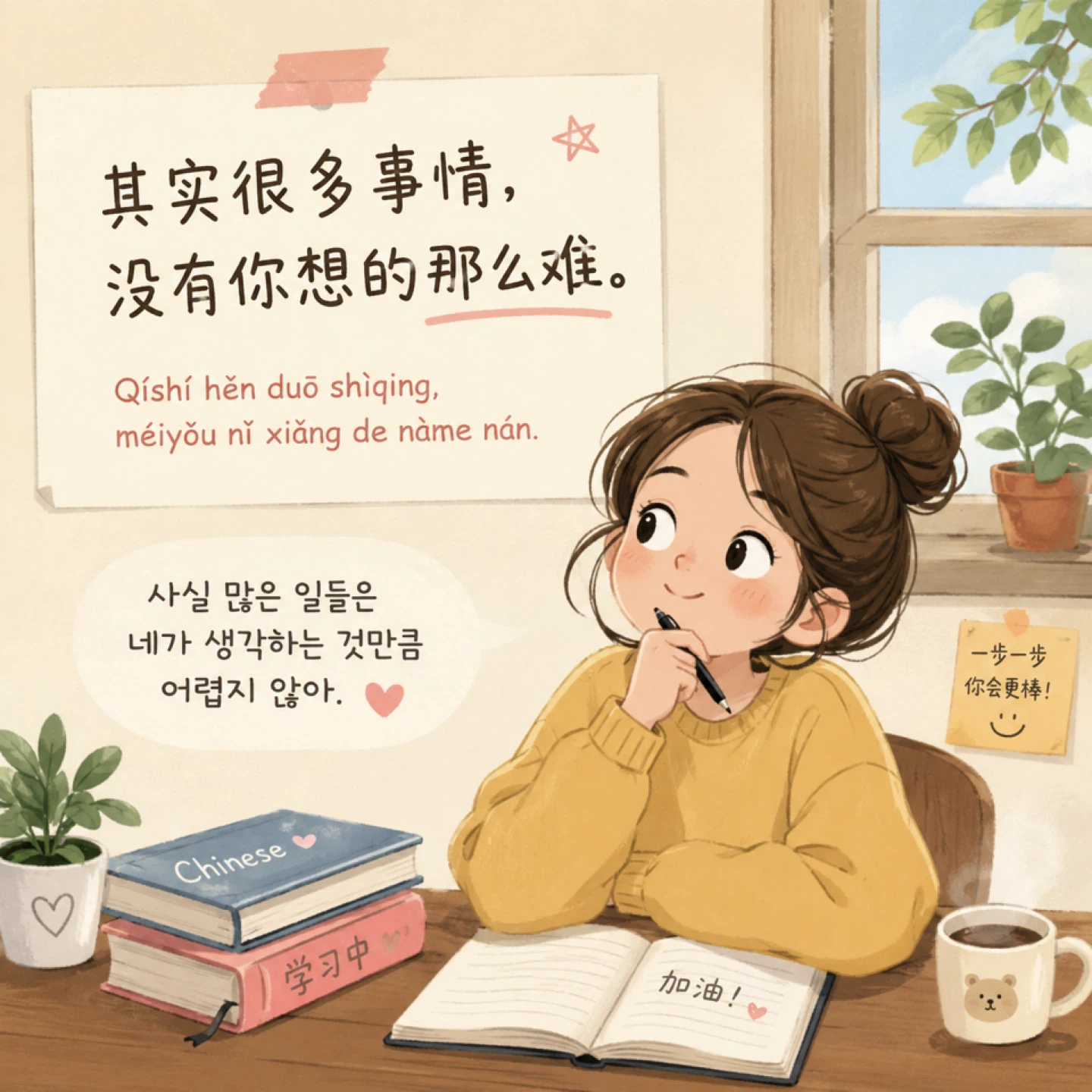 “其实很多事情，没有你想的那么难。”