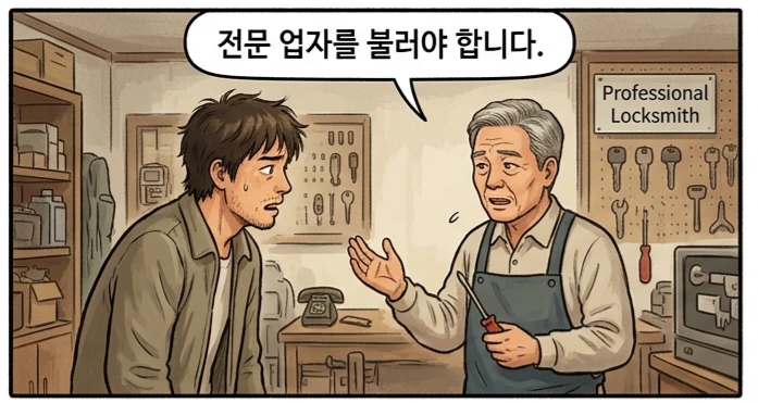 열쇠업자 앞에서 주름잡은 썰
