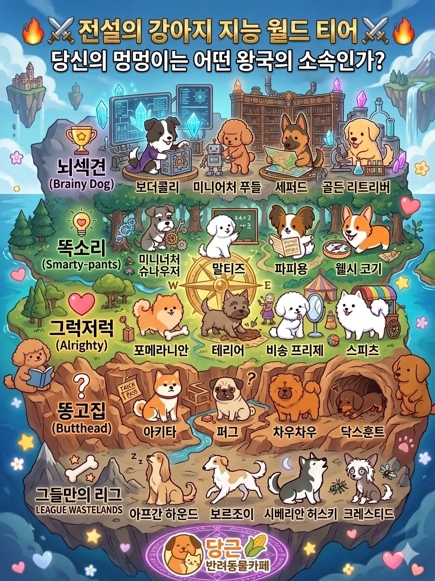 오늘 당근 하다가 강아지티어표 보고 완전 빵터짐요ㅋㅋㅋㅋ 우리 개는 몇 티어?