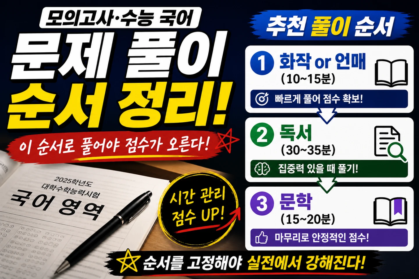 5모 국어 문제 풀이 순서