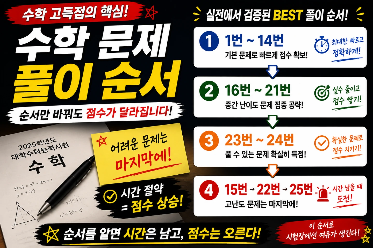 5모 수학 문제 풀이 순서